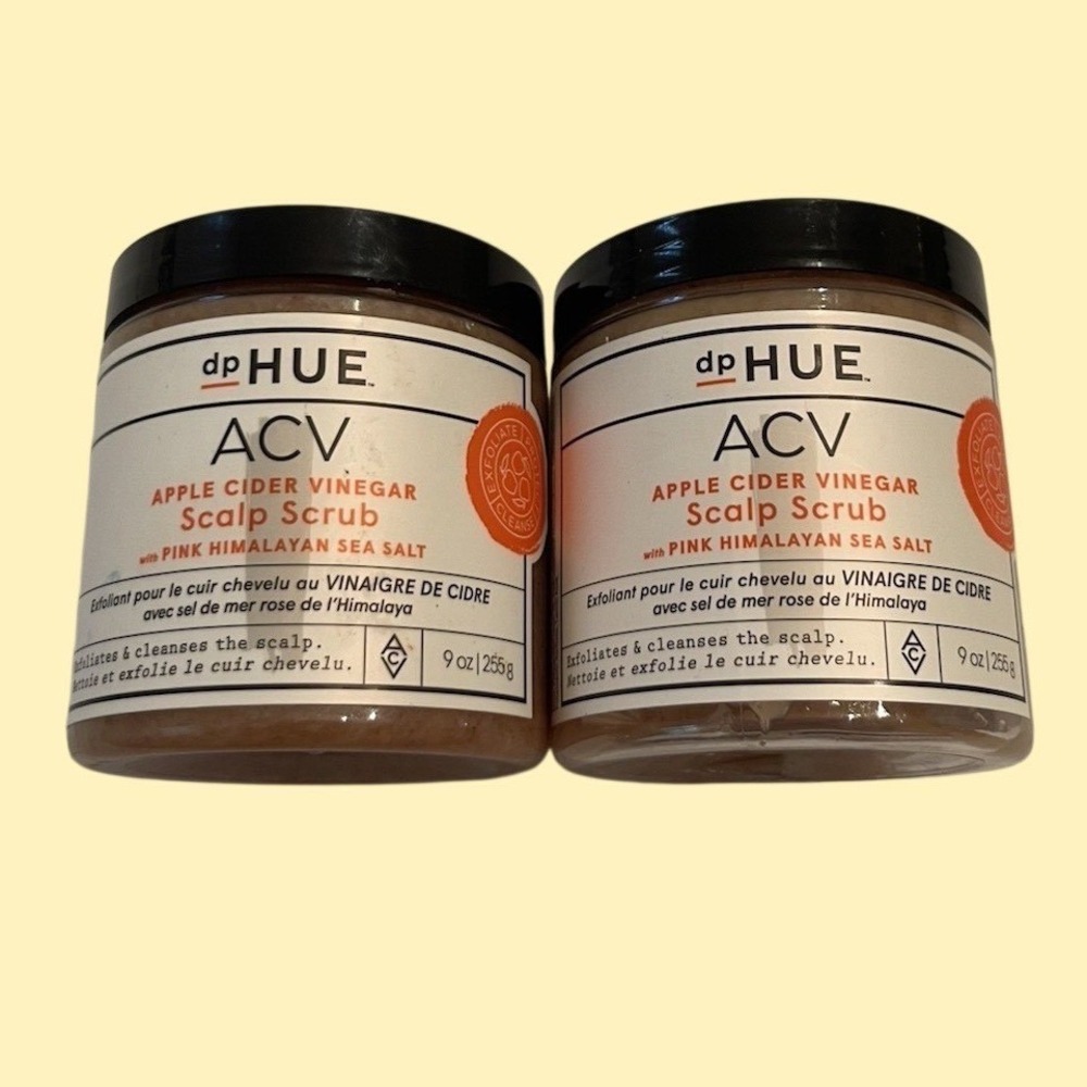 dpHUE ACV Apple Cider Vinegar Scalp Scrub with Pink Himalayan Sea Salt 9oz 2pk
